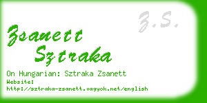 zsanett sztraka business card